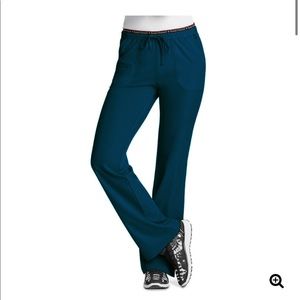 {HeartSoul} Caribbean Blue Drawstring Scrub Pants